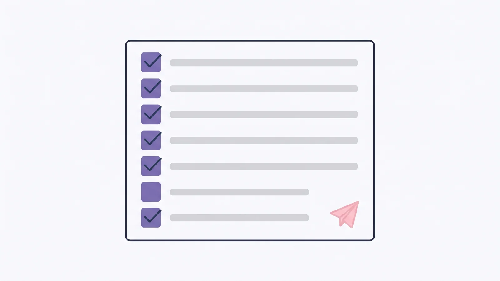 What to Check Before You Press Send: a seven-point checklist beside a send icon